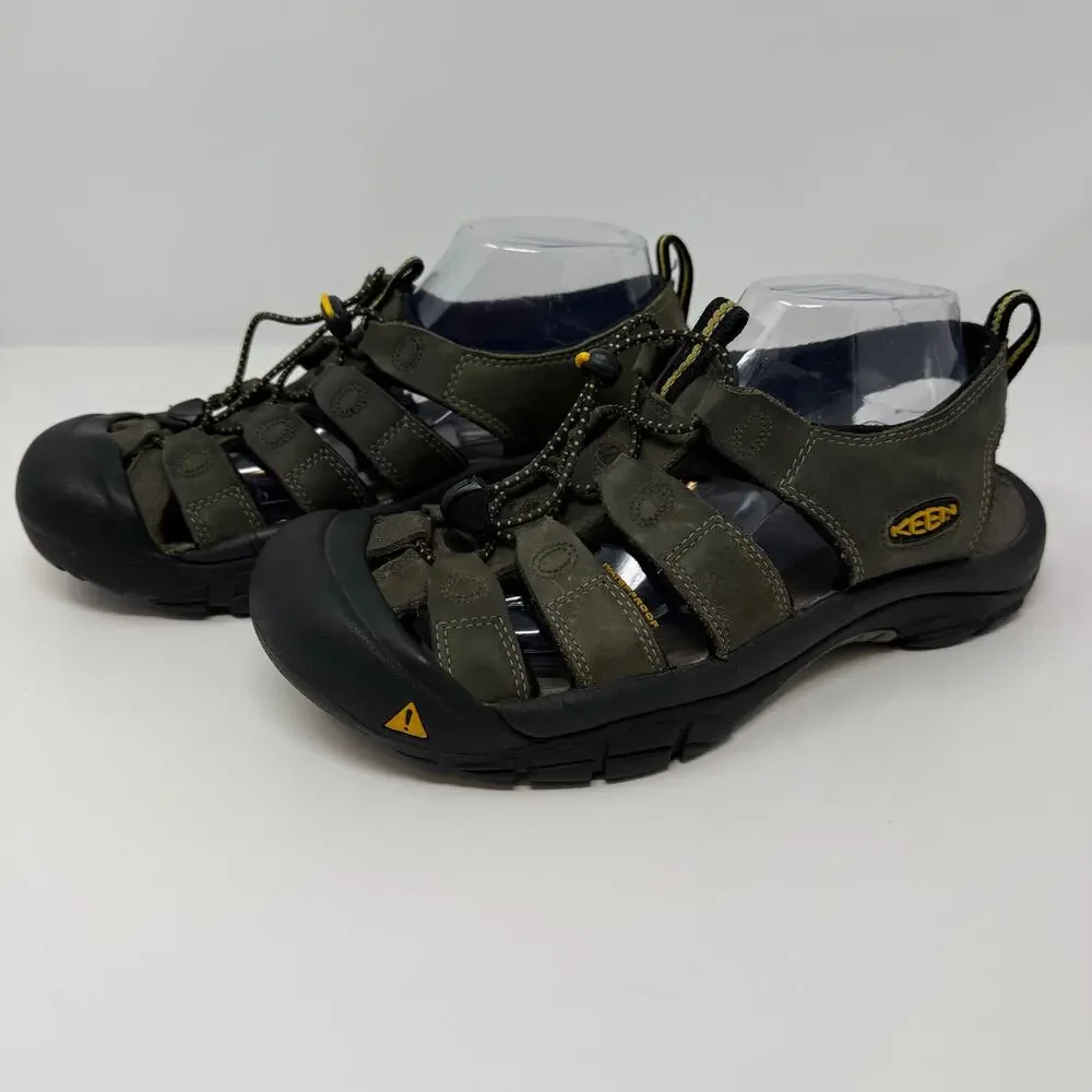 Keen Sandals Men's 9 Olive Green Newport Waterproof Leather Hiking Sandal